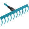 Комплект: рыхлитель 9см насадка для комбисистемы + грабли 30см насадка для комбисистемы + ручка деревянная эргономичная 130см для комбисистемы GARDENA 03004-20.000.00